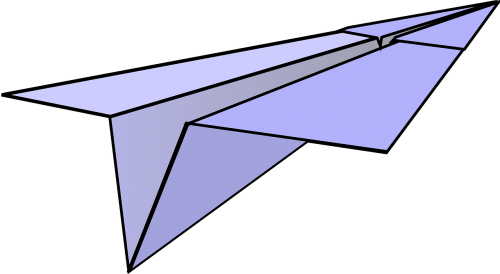 Popierinis Lėktuvėlis, Popieriaus Lazdelė, Popierinis Lėktuvas, Popierinis Lėktuvas, Nemokama Vektorinė Grafika