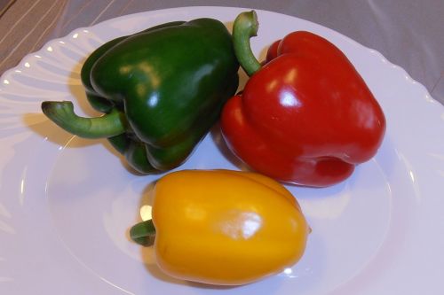 Paprika, Raudona, Žalias, Geltona, Daržovės, Maistas