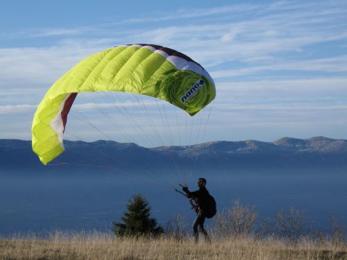 Parašiutas, Kalnas, Paragliding, Hobis