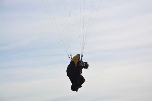 Paragleris, Paragliding, Žmogaus Skrydžio Laisvoji Skrydžio Laisvė, Para Variklis, Vėjas, Oras, Sporto Veikla, Clécy Normandy, France, Laisvalaikis