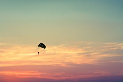 Parasailing, Paragliding, Dangus, Skristi, Laisvalaikis, Laisvė, Parašiutu, Poilsis, Atostogos