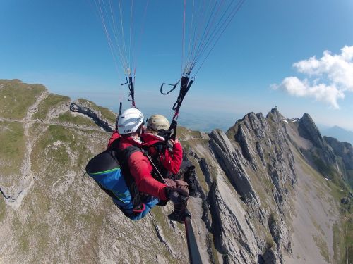 Paragliding, Tandeminis Skrydis, Volaris Parasparniai, Šveicarija, Pilatus, Ežero Lucerne Regionas, Hausberg