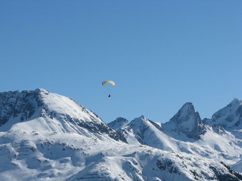 Paragliding, Lech Am Arlberg, Kalnas, Kalnai, Arlberg, Paragleris