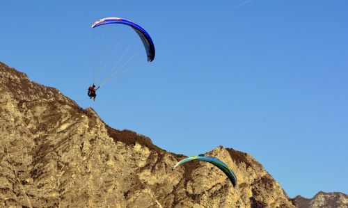 Paragliding, Pora, Skristi, Sportas, Dangus, Kalnas, Garda, Italy