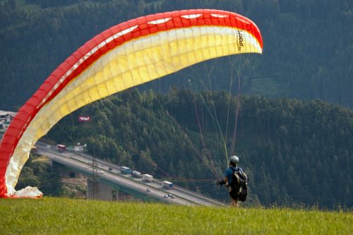 Paragliding, Kalnas, Autobahn, Austria