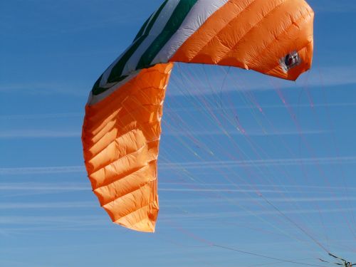 Paragliding, Oro Sportas, Oranžinė, Plaukiojanti Burė, Slankiojantis Sklandymas, Sportas, Spalvinga, Gaudy, Dangus