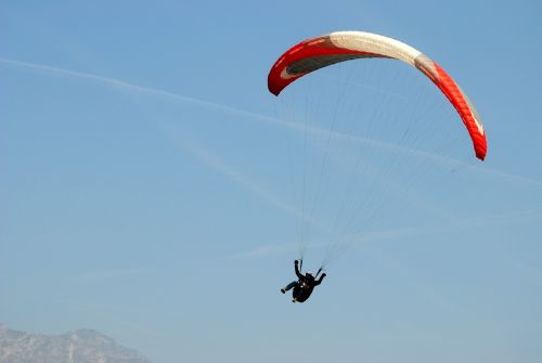 Paragliding, Mėlynas Dangus, Parašiutas, Sportas, Skristi, Dangus, Paragleris
