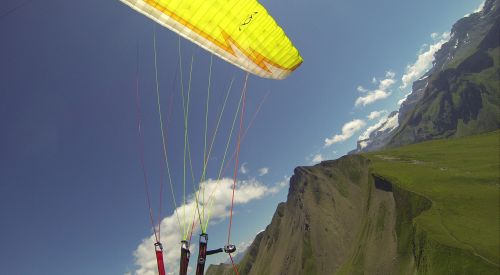 Paragliding, Skristi, Vasara, Kalnai, Laisvė, Vėjas, Engelberg