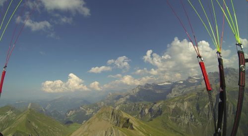 Paragliding, Skristi, Vasara, Kalnai, Laisvė, Vėjas, Engelberg