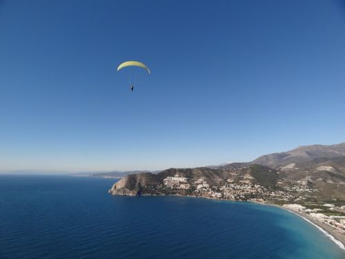 Paragliding, Skristi, Vasara, Kalnai, Laisvė, Jūra, Heradura, Platus, Lengvumas