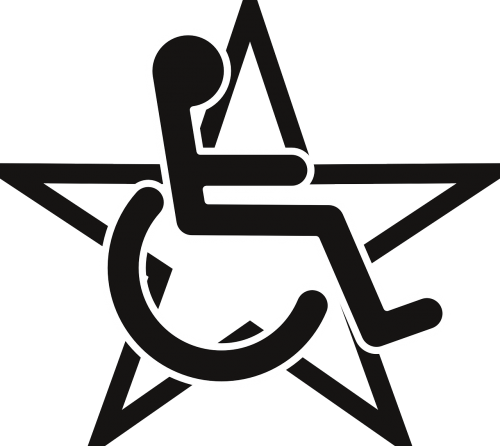 Parolimpinis, Neįgalus, Neįgaliųjų Vežimėlis, Juoda, Žvaigždė, Be Kliūčių, Nemokama Vektorinė Grafika