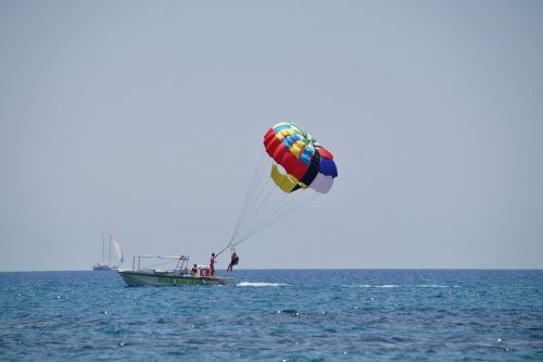 Parasailing,  Paragliding,  Jūra,  Vandens Sportas,  Parašiutas,  Linksma,  Laivas,  Atostogos