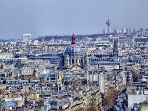 Paris, Miesto Panorama, Panorama, Pastatai, Bažnyčia, Dangoraižiai, Architektūra, Miestas, Miestai, Gražus, Dangus
