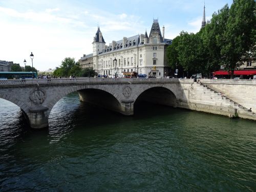 Paris, Seine, Upė, Tiltas, Vanduo, France, Miestas, Upės Jūra