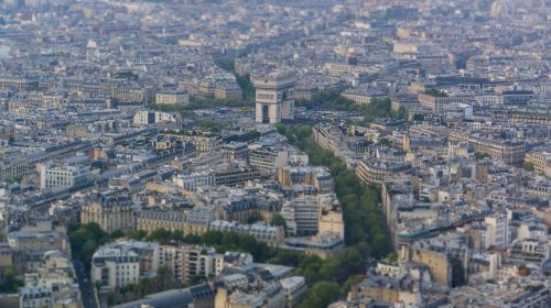 Paris, France, Triumfo Arka, Eifelio Bokštas, Vaizdas, Lankytinos Vietos, Didelis Miestas
