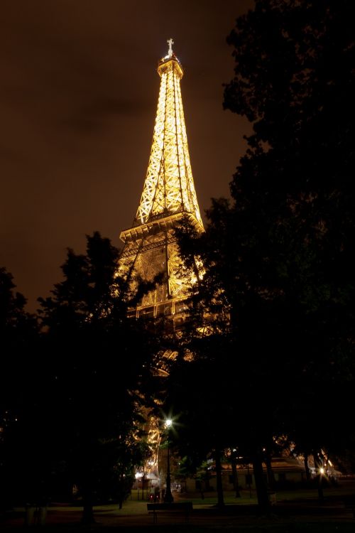 Paris, Bokštas, Eifelis, Miesto Naktį