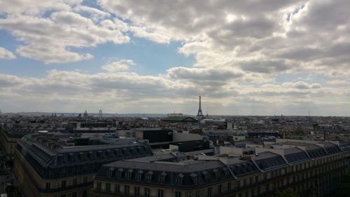 Paris, Eifelio Bokštas, Debesuota, Panorama