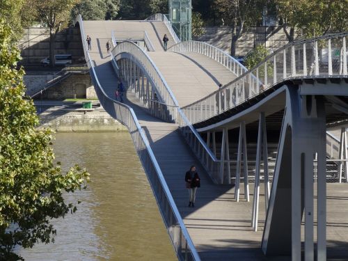 Paris, Seine, Tiltas, Perspektyva, Architektūra