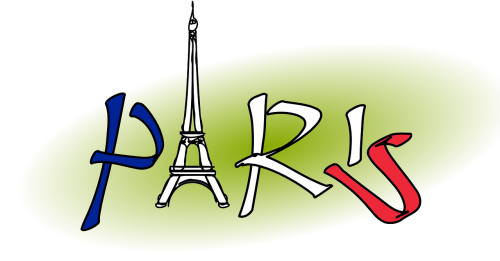 Paris, Logotipas, Eifelis, Bokštas, Miestas, Šrifto, Nemokama Vektorinė Grafika