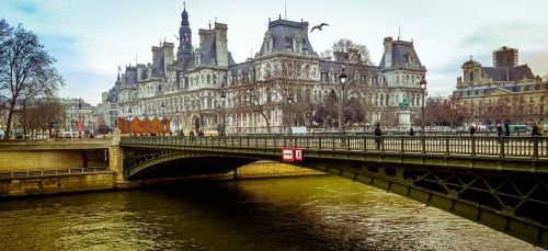Paris, Tiltas, Seine, Upė, Kraštovaizdis, Rūmai