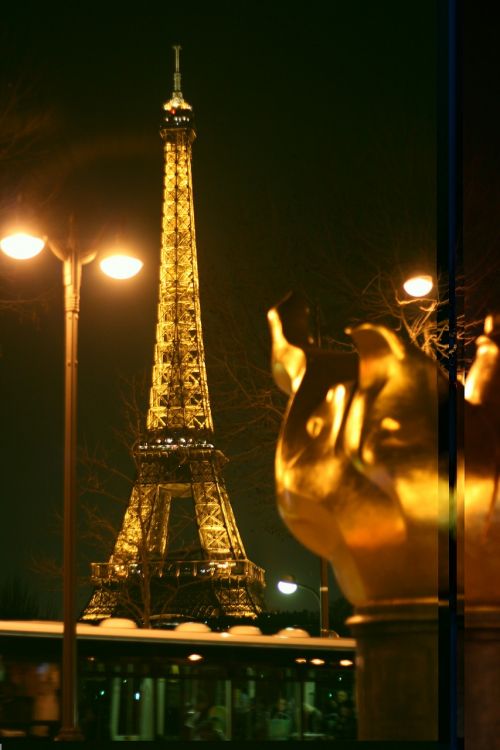Paris, Naktis, Naktinis Vaizdas, Miestas, Pastatas, Eifelio Bokštas, France, Apšvietimas