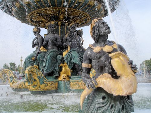 Paris, Vieta De La Concorde, Vaizdas, Skulptūra, Menas, Statula, Meno Kūrinys, Fontanas, Vanduo, Architektūra
