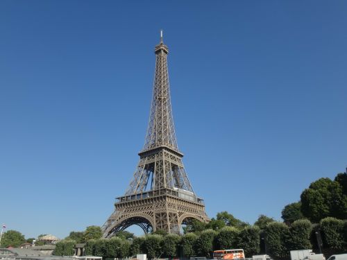Paris, Eifelio Bokštas, France, Dangus, Mėlynas