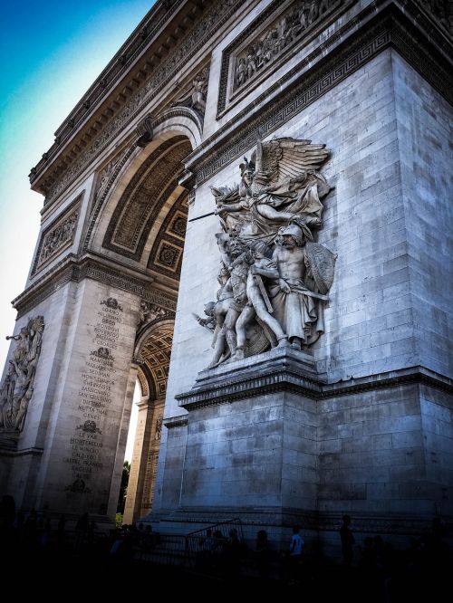 Paris, Miesto Panorama, Triumfo Arka, Uždaryti Nuotrauką, Pilka, Aštrus, Paminklas, France