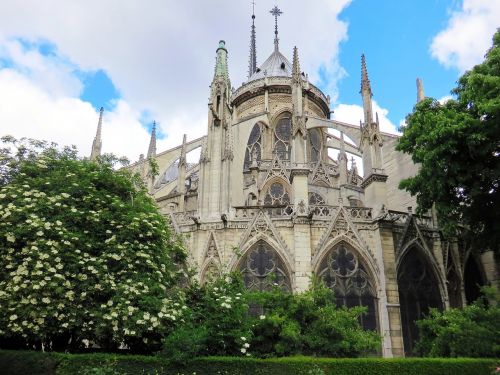 Paris, Notre-Dame, Katedra, Nakvynė, Kvadratas, Skraidančios Stiprios, Perspektyva, Architektūra