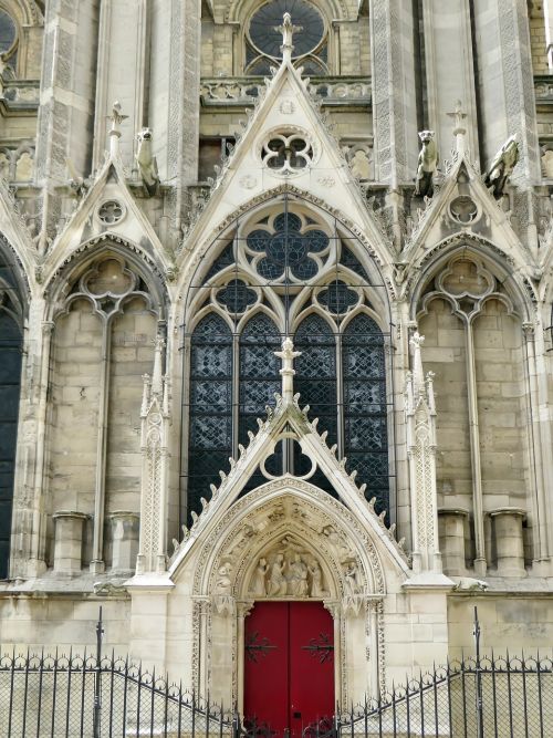 Paris, Notre-Dame, Šiaurinis Portalas, Transept, Gotika, Blizgantis, Katedra, Bažnyčia, Paminklas, Architektūra, Istorija