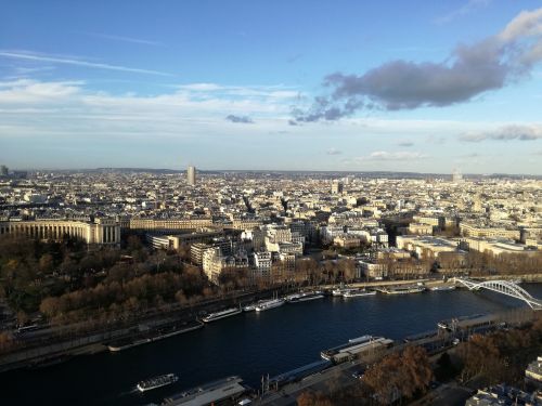 Paris, Seine, Tiltas, Eifelis, Bokštas, Valtis