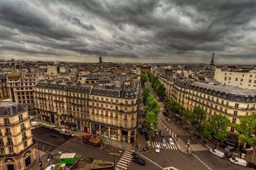 Paris,  Perspektyva,  Turistai,  Architektūros Universalinės Parduotuvės,  Debesys,  Be Honoraro Mokesčio