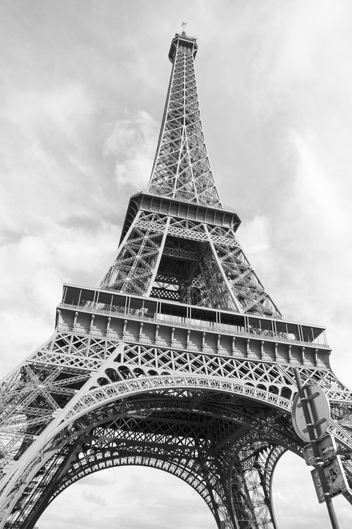 Paryžius,  Prancūzija,  Bokštas,  Juoda Ir Balta,  Struktūra,  Architektūra,  Modelis,  Plieno,  Dangus,  Didelis,  Skalė,  Portretų,  Kelionė