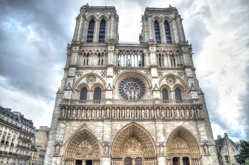 Paryžius,  Bažnyčia,  Prancūzija,  Architektūra,  Katedra,  Religija,  Statyba,  Žymus Objektas,  Religinis,  Dangus,  Krikščionių,  Prancūzų Kalba,  Notre Dame