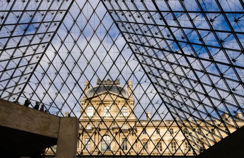 Paris,  Lova,  Piramidė,  Stiklo Piramidė,  France,  Architektūra,  Fasadas