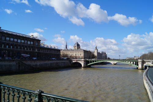 Paris, Upė, Seine, Miestas, France, Kelionė, Tiltas