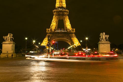 Paris, Effie Hilton Geležies Bokštas, Naktinis Vaizdas