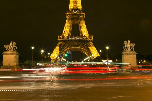 Paris, Effie Hilton Geležies Bokštas, Naktinis Vaizdas