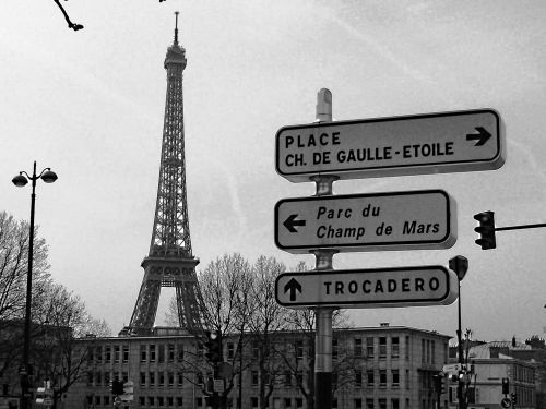 Ženklai,  Gatvė,  Paris,  France,  Juoda,  Balta,  Paris Gatvės Ženklai