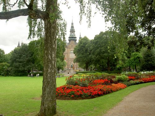 Parkas, Gėlės, Raudona, Orientyras, Muziejus, Nordiska, Stockholm