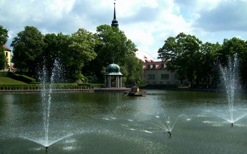 Parkas, Kuranlage, Tvenkinys, Istorinis, Bloga Lauchstädt, Saksonija-Anhaltas