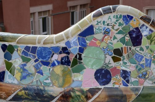 Park & ​​Nbsp,  Guell,  Barcelona,  Ispanija,  Gaudi,  Katalonija,  Architektūra,  Parko Guell Mozaika