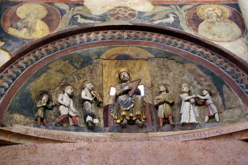 Parma, Baptistery, Bezel, Didelis Reljefas, Karalius Davidas, Italy, Emilia Romagna, Menas, Šventas Menas, Paminklas