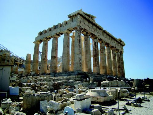 Partenonas, Atėnas, Akropolis, Šventykla, Graikija, Graikų Kalba
