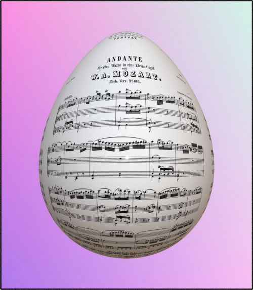 Kiaušinis,  Muzika,  Dekoruoti,  Mozartas,  Padalijimas Ant Kiaušinio Nr. 1