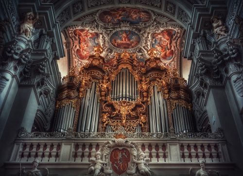 Passau, Dom, St Steano Katedra, Passauer Stephansdom, Organų Švilpukas, Organas, Auksinis, Svilpukas