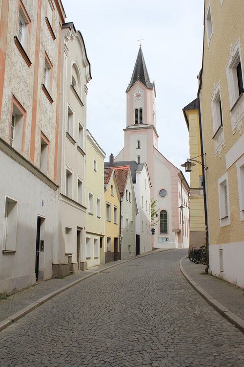 Passau,  Architektūra,  Gatvė,  Miestas,  Kelionė,  Miestas,  Dangos,  Bažnyčia