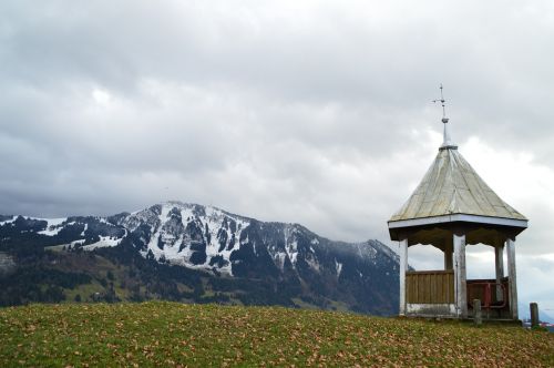 Paviljonas, Kalnas, Apželdintas, Allgäu, Kraštovaizdis