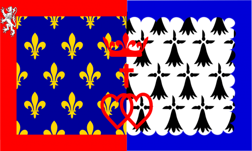 Pays De La Loire, Vėliava, Regionas, France, Loire, Moka, Prancūzų Kalba, Nemokama Vektorinė Grafika