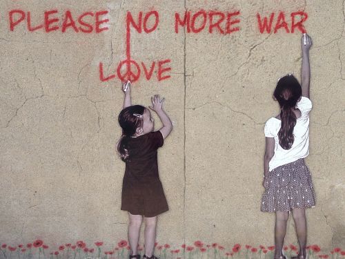 Taika, Grafiti, Gatvės Menas, Menas, Vaikai, Karas